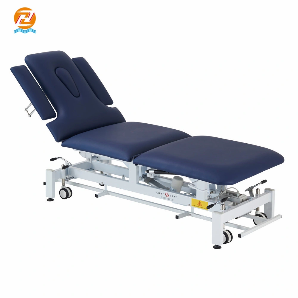 Adjustable Hopital Equipment Steel Physiotherapy Bed Pneumatic Treatment Bed for Clinic