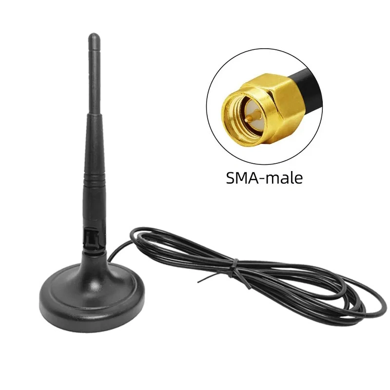 2,4G 5,8g antenas de base magnética Sucker con SMA macho 2m RG174 cable