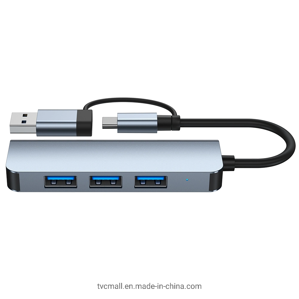 2013tu USB3.0 / Type-C 2-in-1 Splitter 4 USB3.0 Ports USB Hub Phone Laptop Adapter