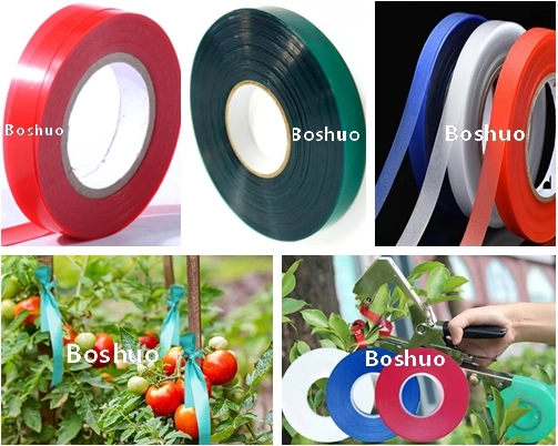 China Supplier Horticulture Plastic PVC PE Waterproof Outdoor Garden Tapetool Plant Tie Tape for Grapes Tomatoes Peppers Cucumbers Pumpkin Eggplant Bean Fixing