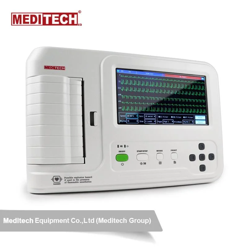 High-End 6-Channel ECG Electrodes ECG/EKG Machine Large Capacity Cardiac Medical Equipment