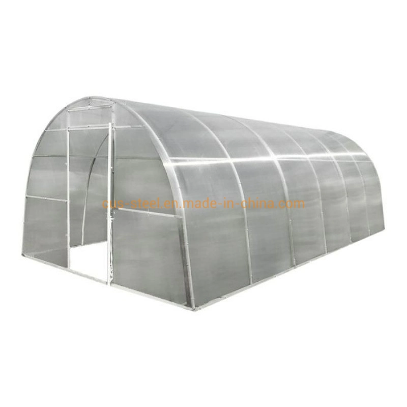 Gothic Type Steel Structure Multi Span Greenhouse Covered Plastic Films