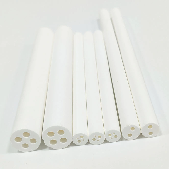 1-12holes Magnesia Ceramic Insulating Tube for Heating Element MGO Pipe