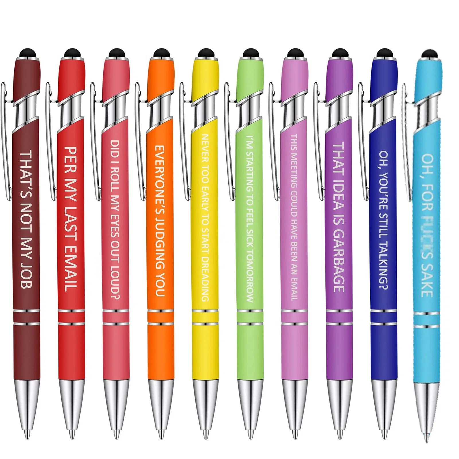 7PCS Funny Pen Set Week Pens Office Supplies Daily Work Office Ballpoint Pen Set