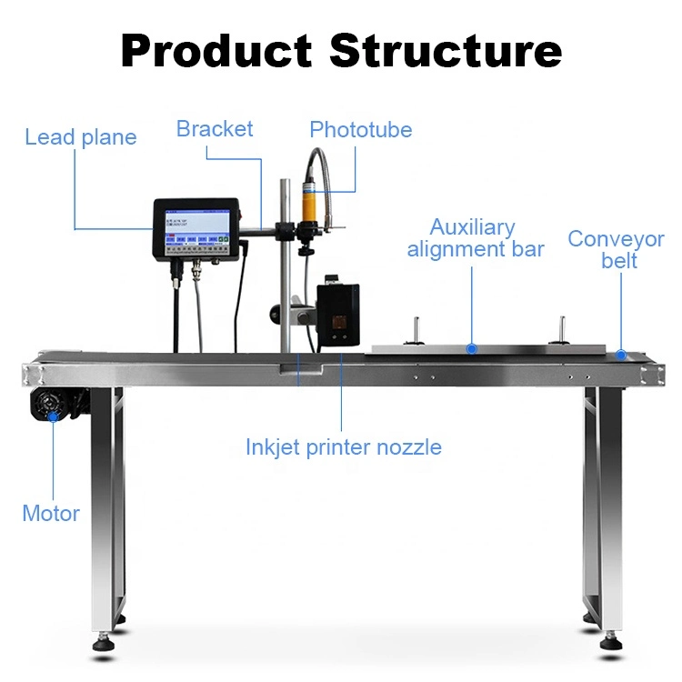 Codage Laser automatique machine imprimante Laser jet d'encre avec la courroie du convoyeur