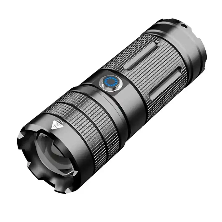 Aluminum Adjustable Telescopic Emergency High Lumen Type-C Rechargeable LED Torch Flashlight