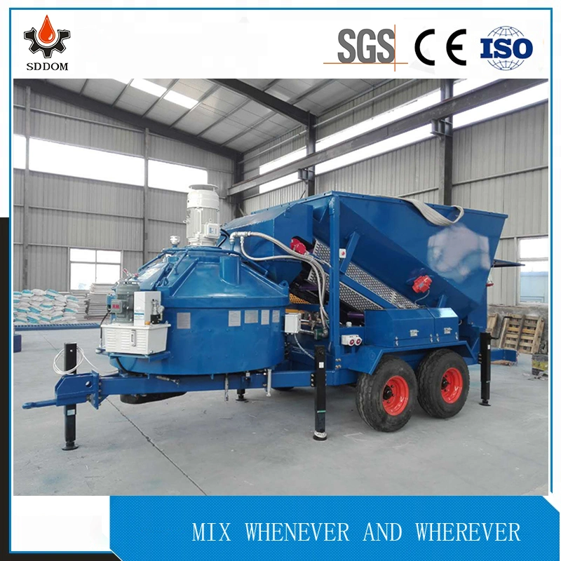 15m3/H Mini Mobile Concrete Batching Plant, Mobile Concrete Mixer