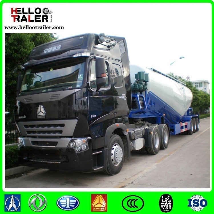 Tri Axle 35cbm 40ton Bulk Cement Tanker Trailer for Sale