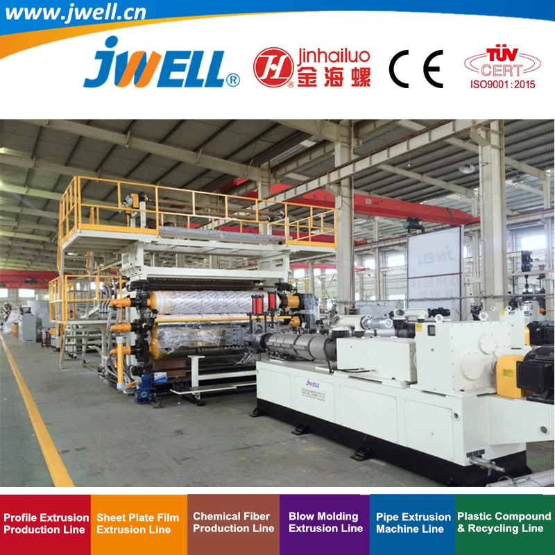 Jwell-PP HDPE Plastic Geogird Recycling Making Extruder Machine Used in Inrrigatin Highway Railway Mine and Building Project