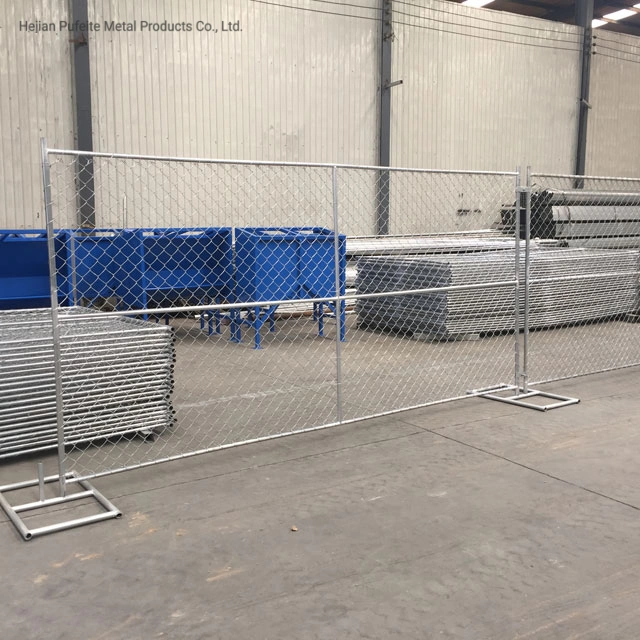 Galvanized Construction Barrier Temporary Chain Link Fence Panels