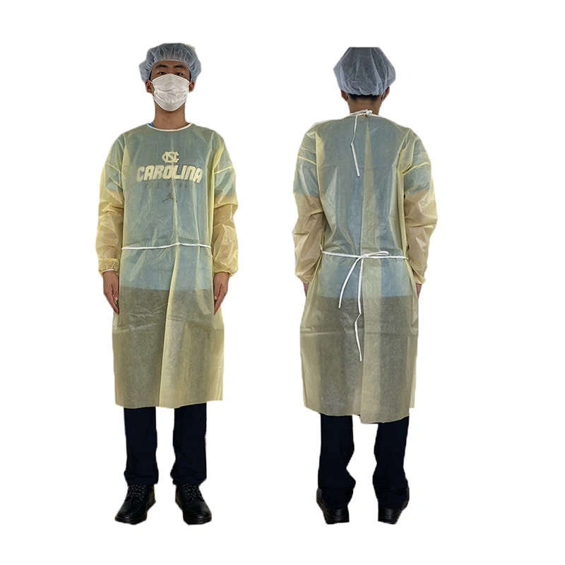 Hot Sale Isolation Gown PP 35 GSM Non-Woven Polypropylene Wholesale/Supplierr Isolation Gown