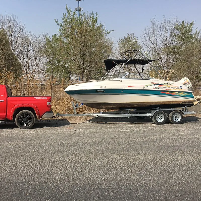 6,46m FRP600dr Tandem Achse Bootsanhänger für Gummi Bootsrippe Boot Segelboot Trailer Katamaran Trailer Bass Boat Trailer