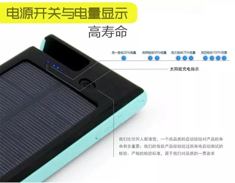 Solar Power Mobile Phone Stand Bank Charger with Company Patent