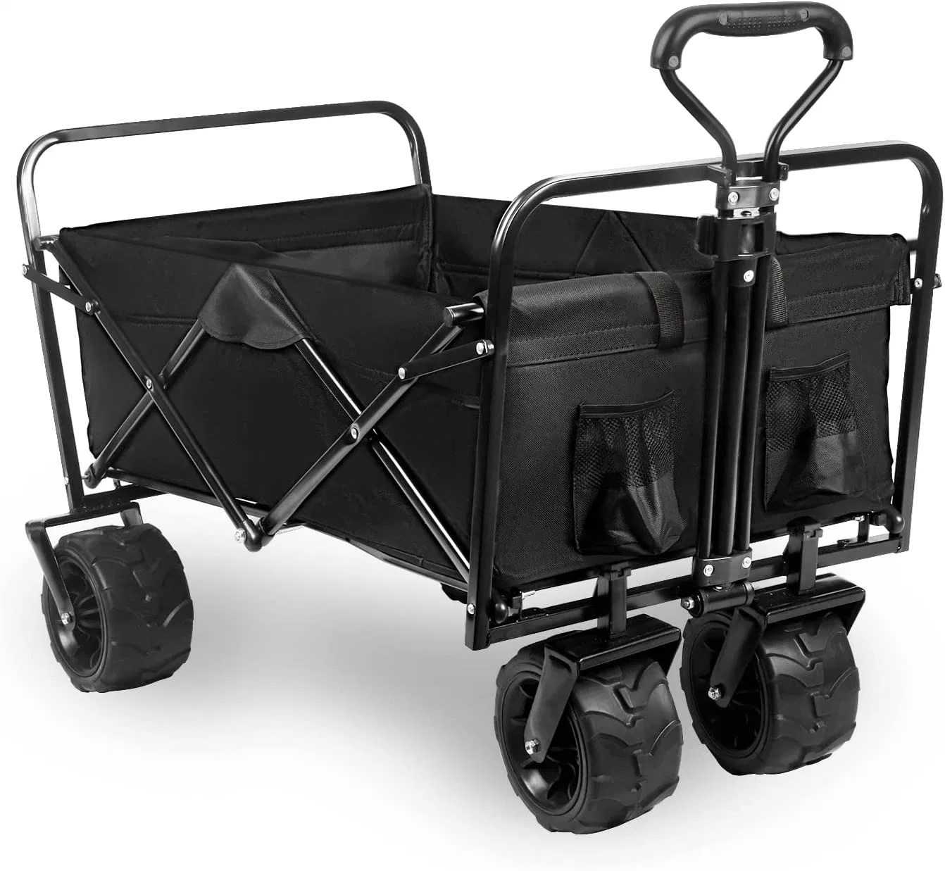 Zusammenklappbarer Outdoor Garden Park Utility Kinder Wagon Tragbarer Strandwagen Cart Camping Faltbar Klappwagen Garten Sport