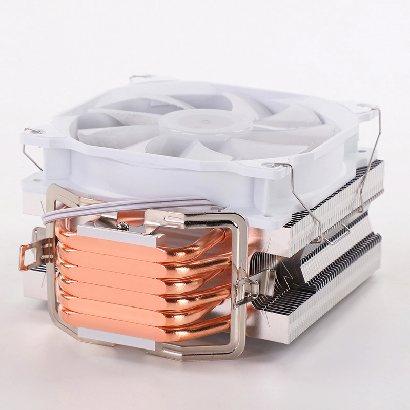 Six Copper Air-Cooled Heat Sink CPU Cooler AMD/1366/115X/775 Cooling PC Fan