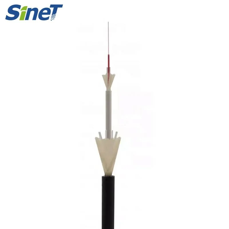 FTTH Indoor Outdoor G657A 1 Core 2 Core Tight Buffer Double Jacket Aramid Yarn LSZH Round Drop Cable Fiber Optic Cable