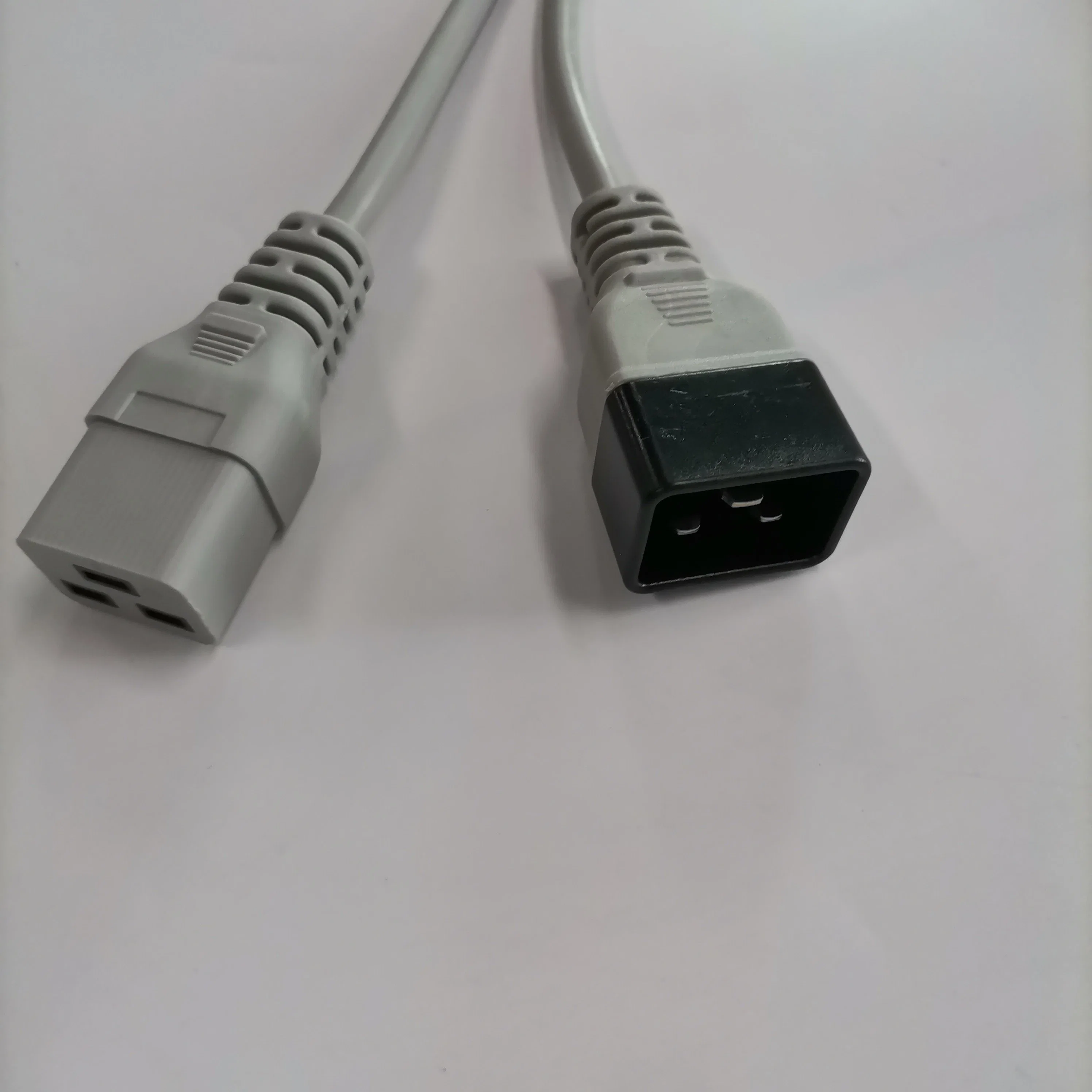 Power Cable Extension IEC-C19 Male to IEC-C20 Female in 3m Grey Color