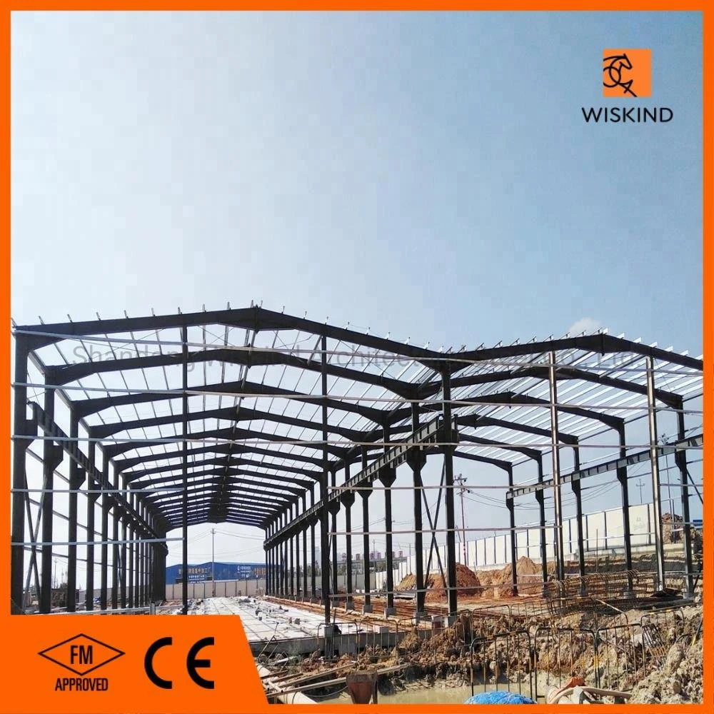 Q345b Metal Prefabricated Houses Steel Structure Buildings for Workshops/Warehouses with Beam Crane