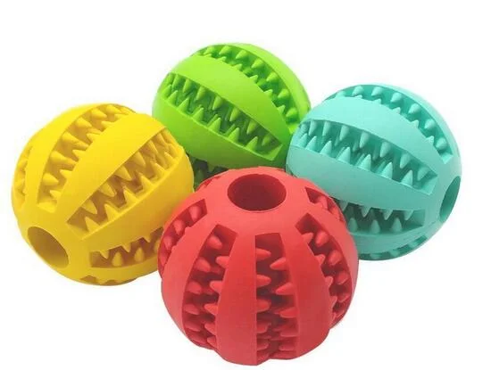 Pet Toy Rubber Ball Chew Toys Tooth Cleaning Leakage Food Dog Toys