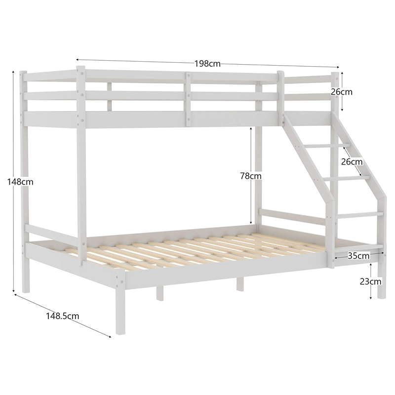 Los niños cama dormitorio Muebles de dormitorio moderno de madera maciza literas para niños