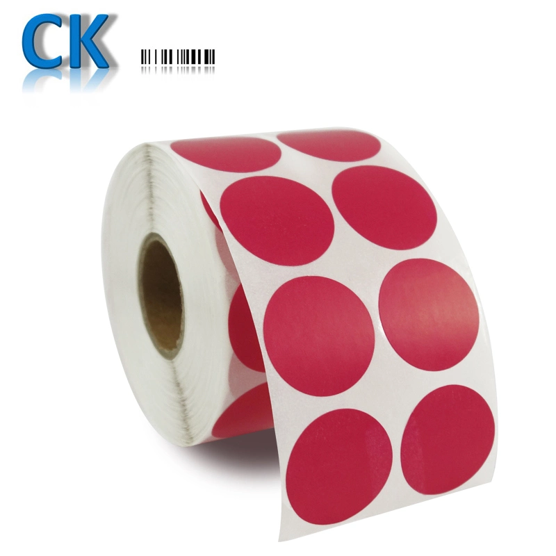 Coditeck Custom Color Hot Circle 1000PCS Papier Sticker Roll 50mm / 2inch