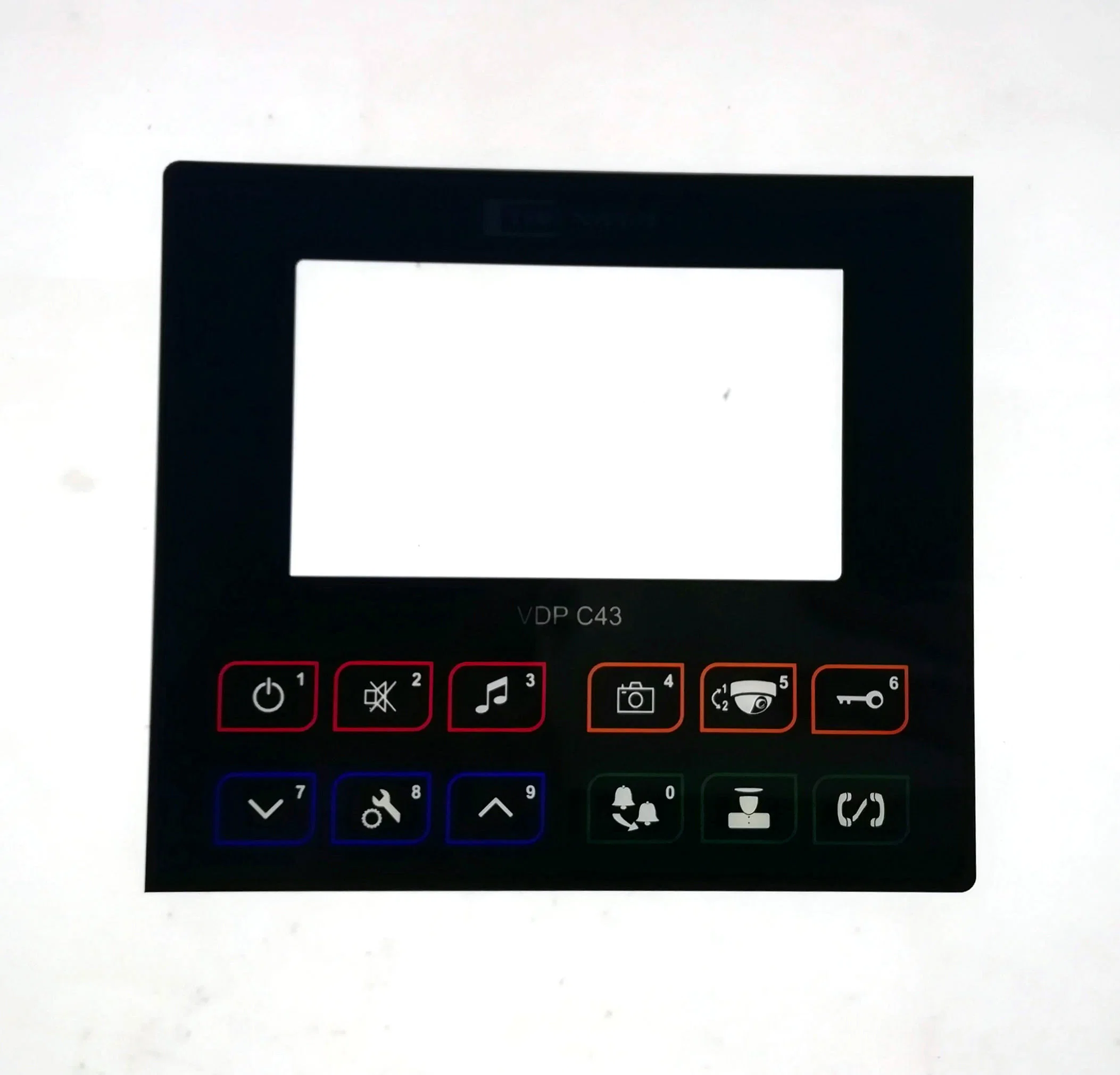 Lente de cristal personalizado placa frontal para el equipo electrónico Panel acrílico con acrílico o vidrio