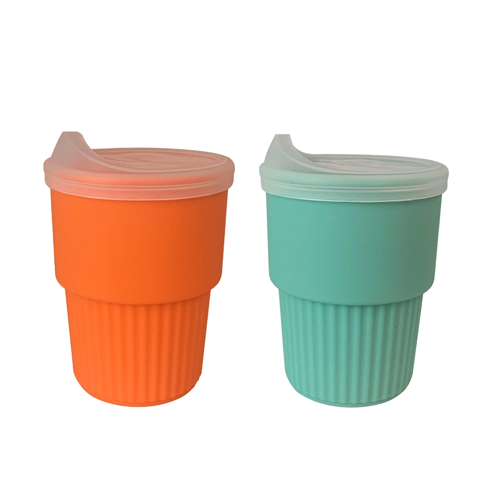 Commerce de gros 300ml réutilisables en silicone de tasse de voyage tasse à café en vrac