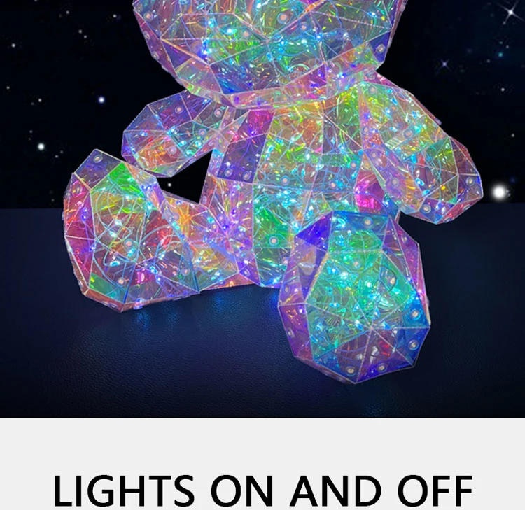 Teddy Bear LED Lights Decoration Night Lamps Valentines Day Christmas Lights Gifts