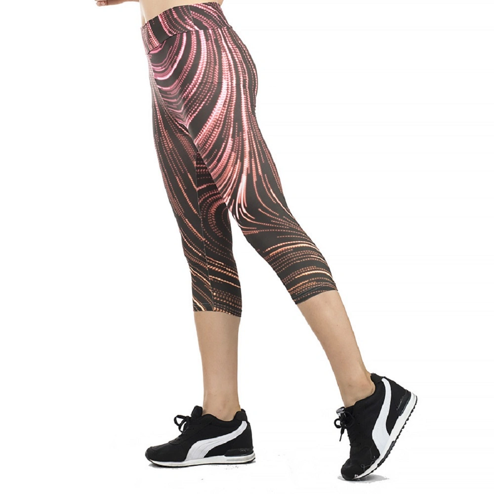 Women Yoga Capris Power Flex Running Pants Workout Leggings Sports Wear Wbb10633