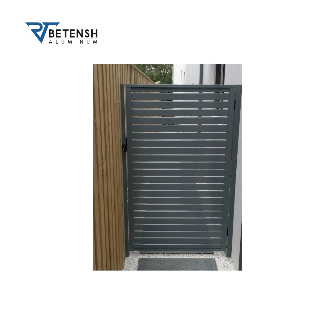 The Most Popular High Quality Residence Modern Design Aluminum Slat Fence Gate for Villas Homes Garden with Driveway Gate