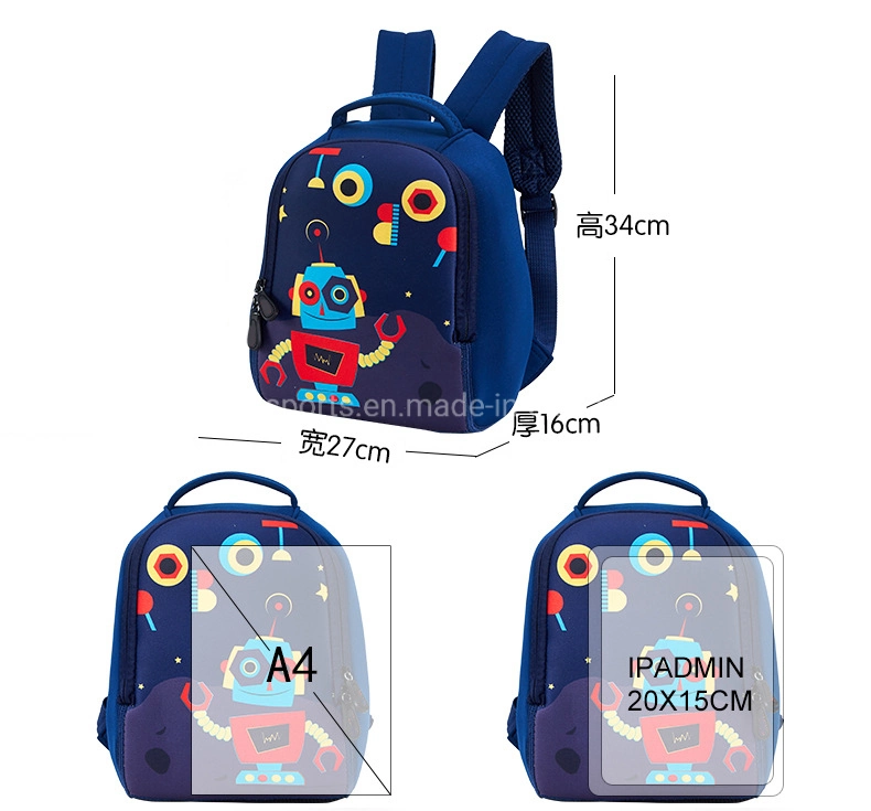 Kid Toddler Backpack Baby Boys Girls Kindergarten Pre School Bags Cute Neoprene Cartoon Backpacks Lunch Picnic Bag for Children