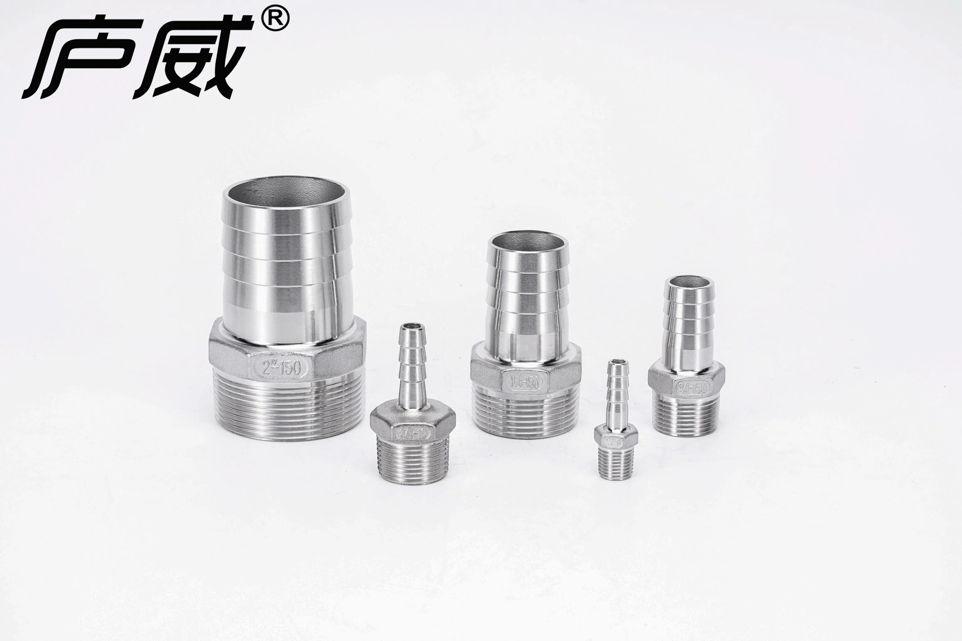 Luwei Stainless Steel BSPT/NPT 304 316 Hose Nipple Water Pipe Fittings
