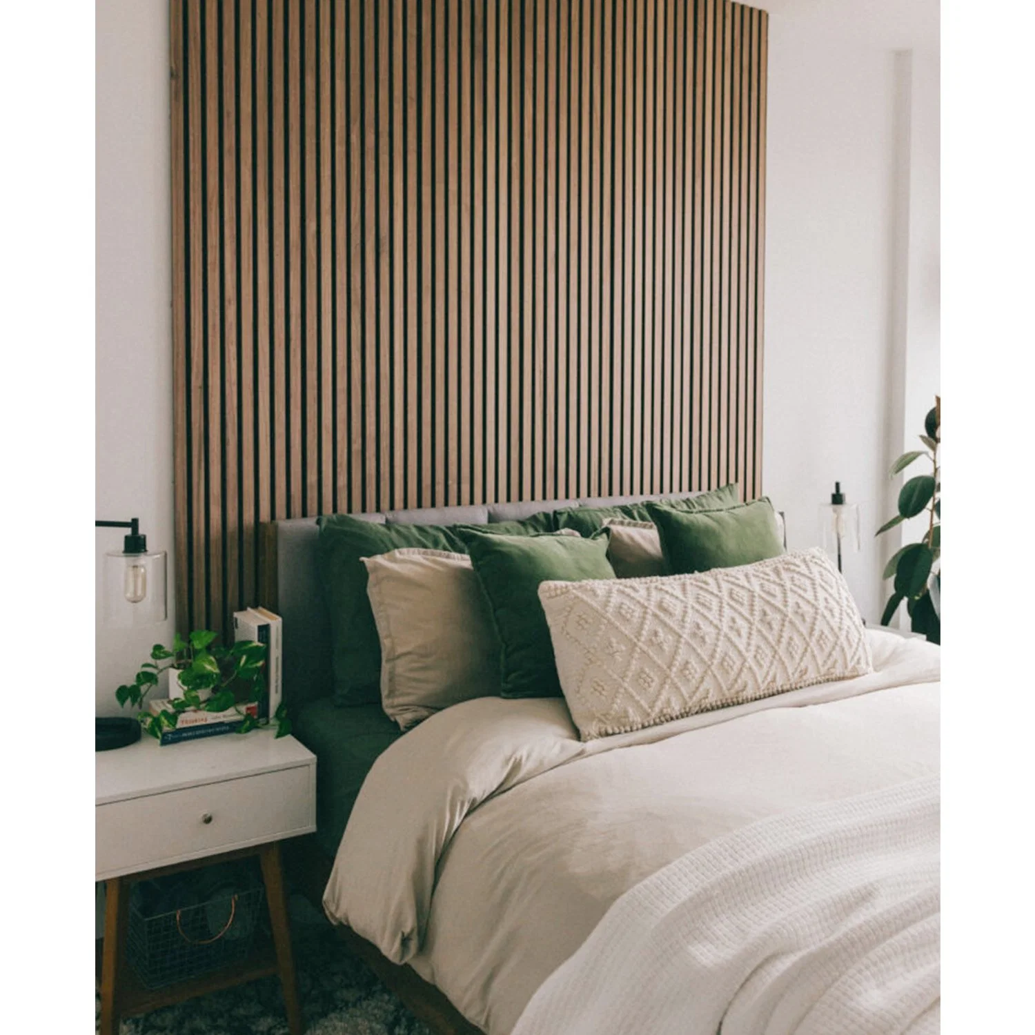 Contemporary Ash Slat Wood Acoustic Wall Panels