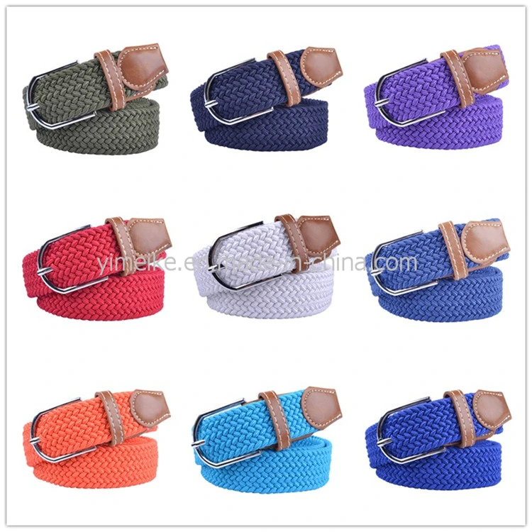 Unisex Fashion Sports Leisure Jeans Stretch Woven Elastic Polyester Webbing Belt