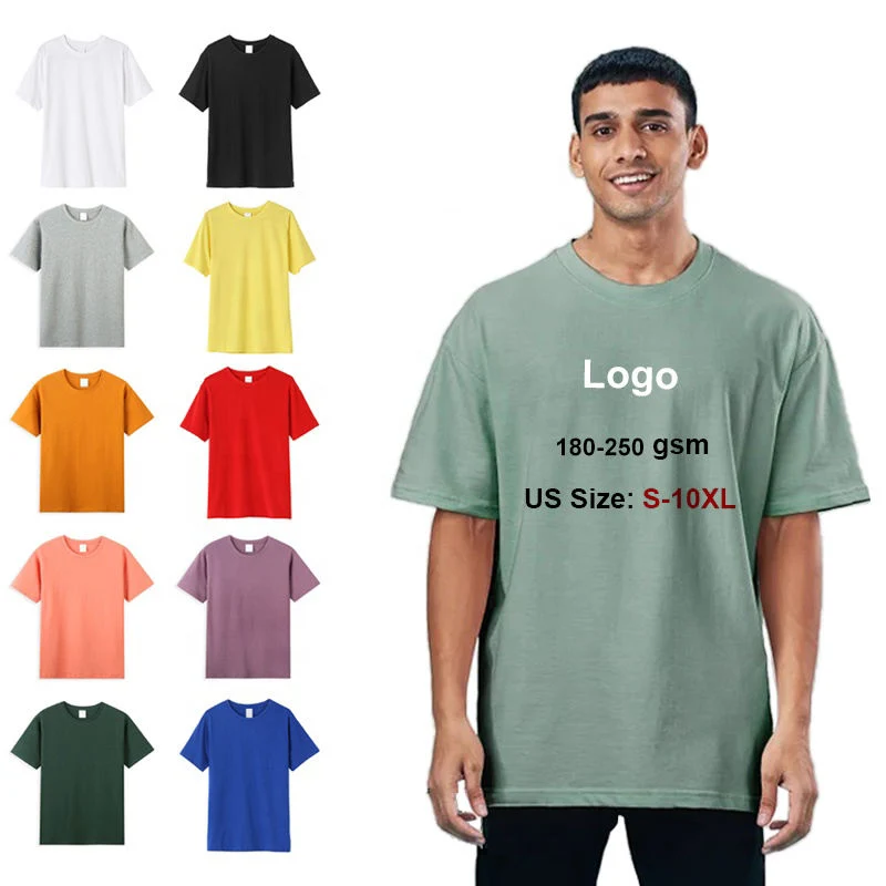 High quality/High cost performance Cotton Custom T Shirt for Men Blank Heavyweight Oversized T Shirt Printing Men's T-Shirts