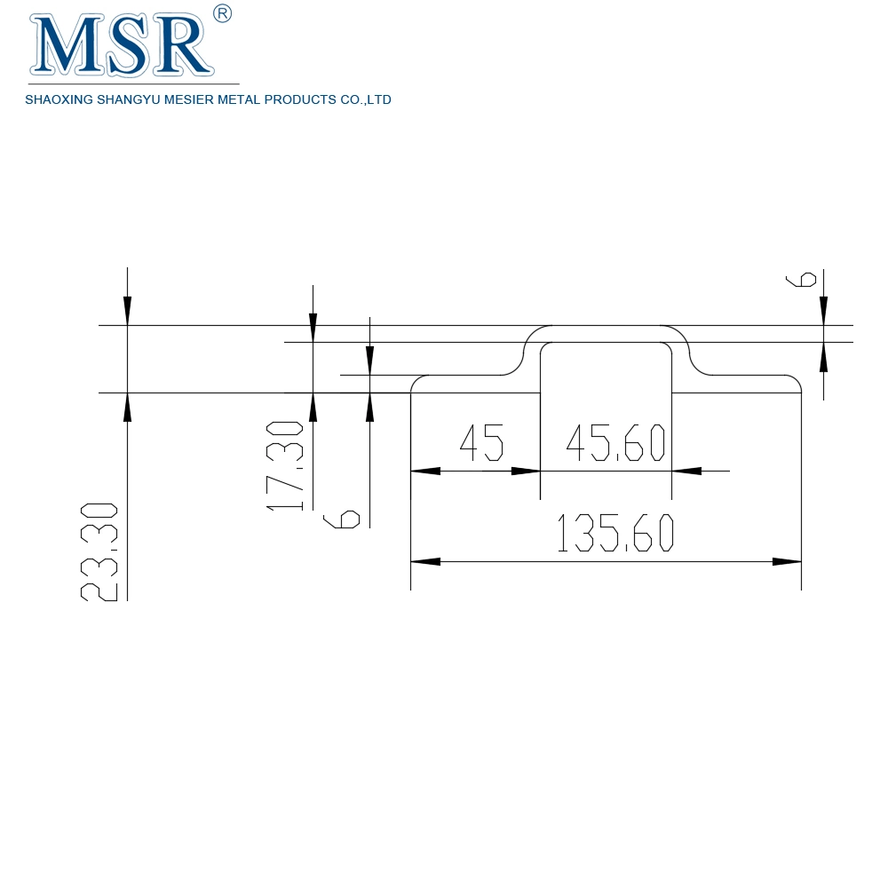 El MSR 9058 Perfil de aluminio extruido, tubos de aluminio para la elaboración de perfiles de aluminio mecanizado CNC de accesorios