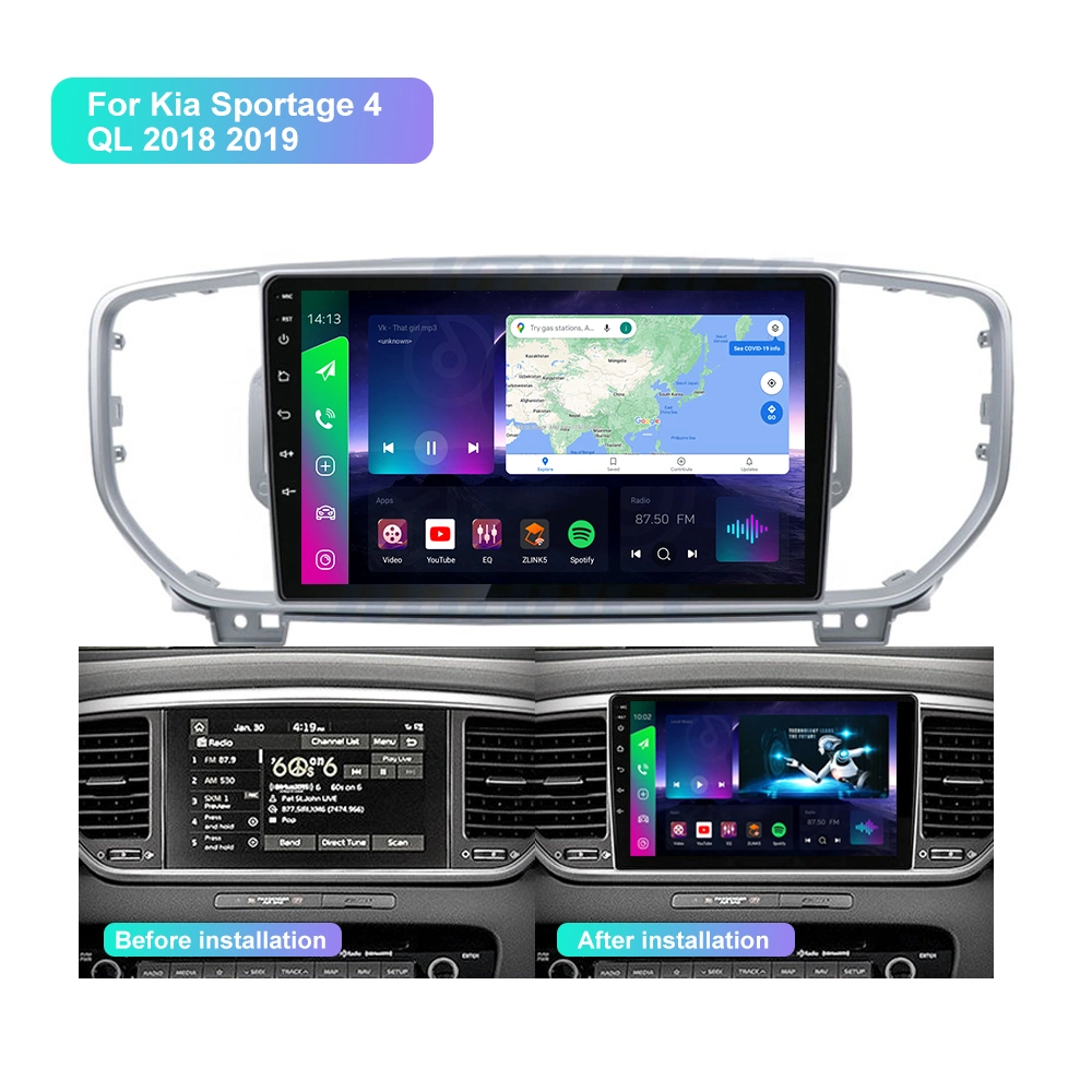 Android Jmance Multimedia Sistema de música estéreo de rádio de navegação GPS para leitor de DVD automóvel KIA Sportage 4 Ql 2016 - 2018