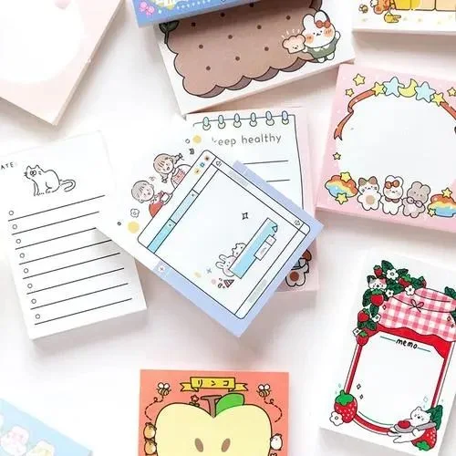 Custom Оптовая украшения Cute Stationery Cartoon Memo Pads Sticky Note