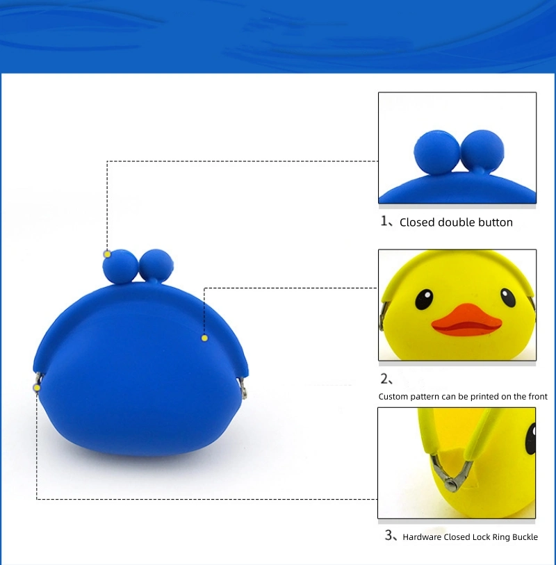 Mini étui à monnaie en silicone animaux petit étui à monnaie portefeuille Porte-clés en caoutchouc silicone pour femmes Sac à monnaie pour enfants Cadeaux