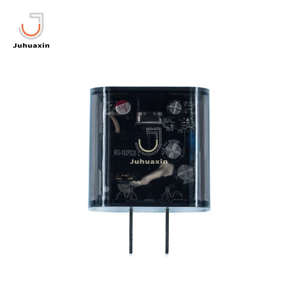 Juhuaxin High quality/High cost performance  Ju-P06 20W Pd Fast Charger Transparent Black Charger for Mobile Phone