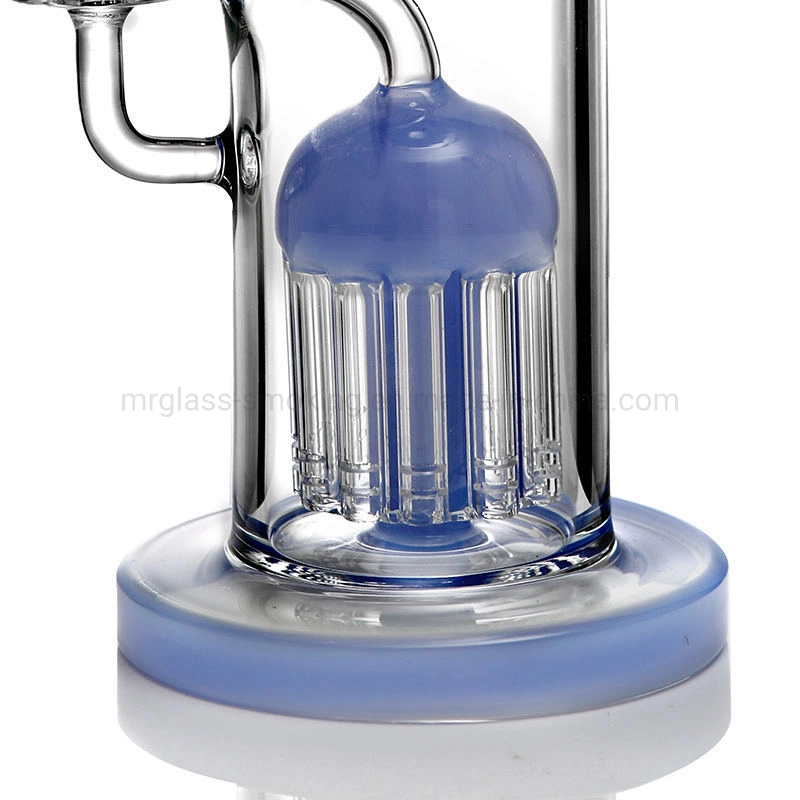 Populares de borosilicato de alta seta azul botella lavagases tubería de agua de vidrio el reciclaje de vidrio del tubo de mano de Shisha Hookah