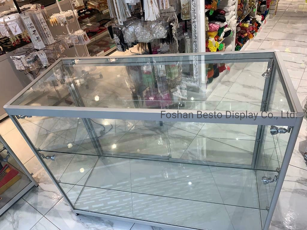 Retail Display Glass Counter Made of Temper Glass for Vape Store, Smoke Shop, vape Shop, Retail Shops, Museum, Jewelry Display with Slidding Door.