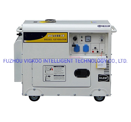 China Manufacturer 4.5/5.0kw Soundproof Air Cooled Silent Electric Start Diesel Portable Power Generator Set Dg6500se with CE and Euro V