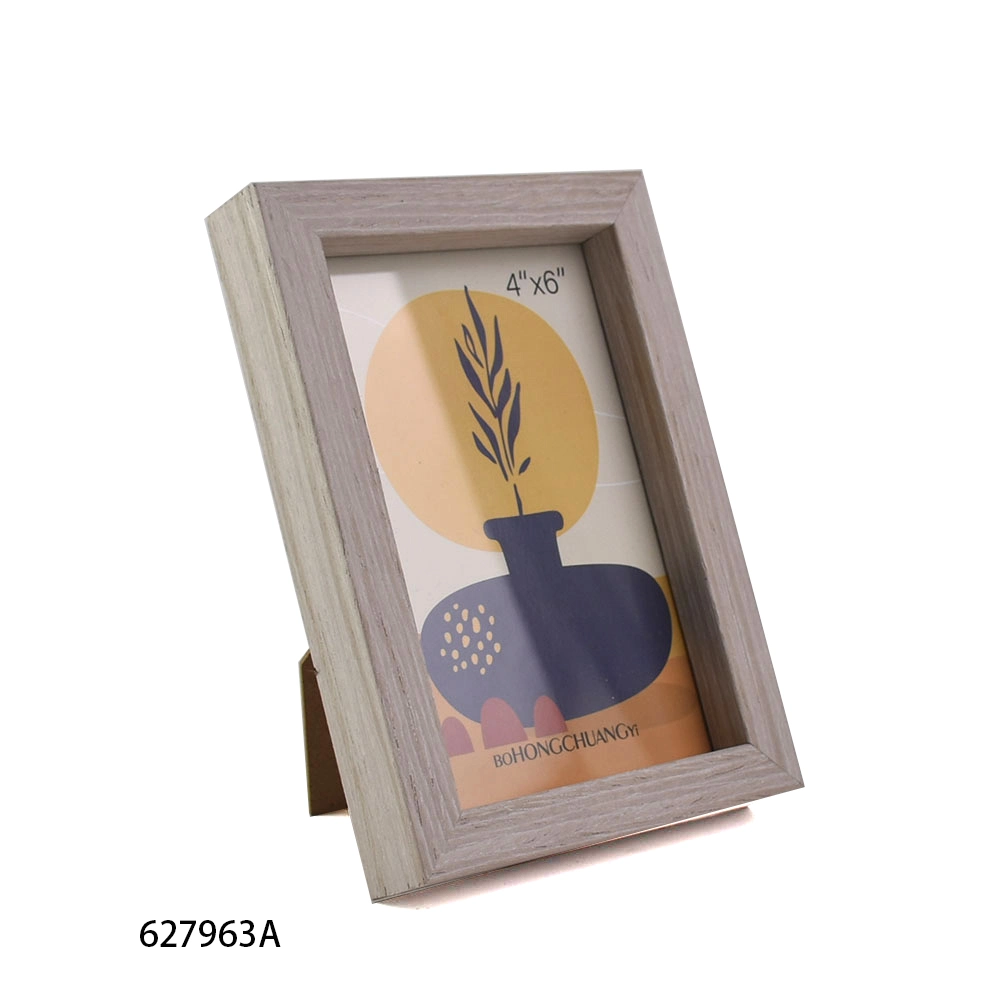 New Wooden Foil Photo Frame in Silver Line