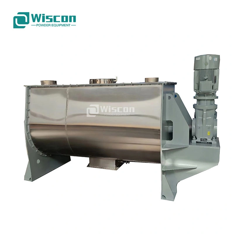 Industrial Chemical Food Dry Powder Horizontal Batch Double Spiral Ribbon Paddle Plough Blender Mixing Mixer in Competitive Price