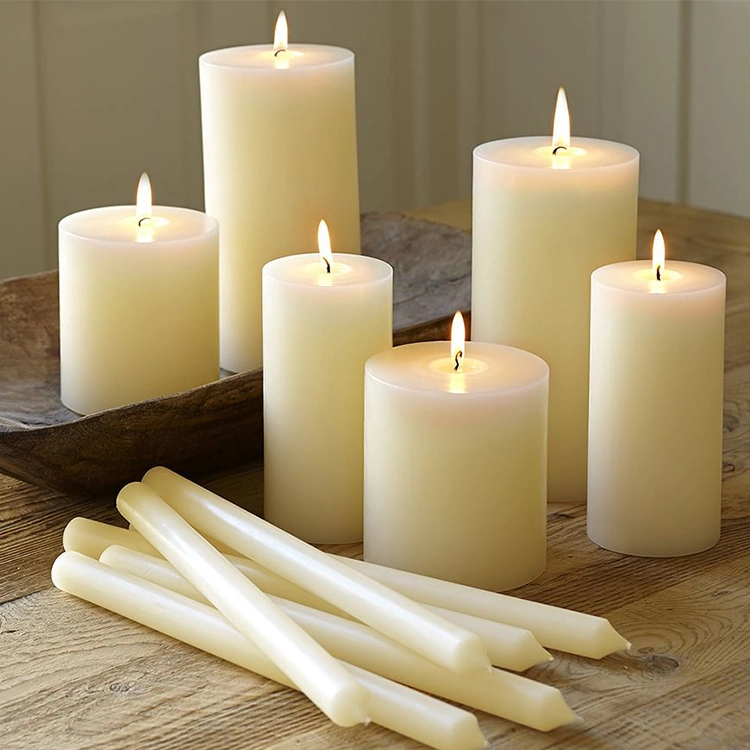 Comprar a granel. Ideal para casamentos, Lanternas de emergência, SPA, Aromaterapia, Parte Alta Unscented Pilar Branco Velas