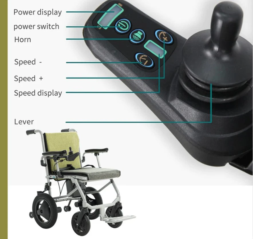 Lightweight Durable Aluminum Alloy Easy Fold Long Cruise Range Electric Power Wheelchair Weigh Only 30lbs