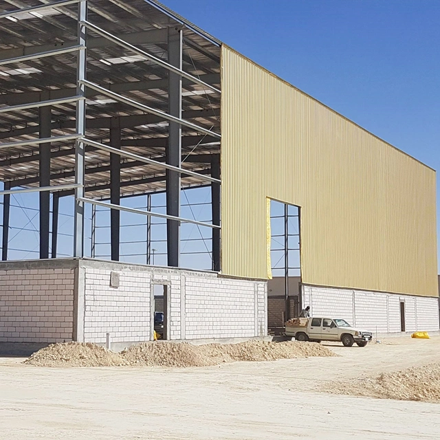 Estrutura de aço económica de instalação rápida e leve para Garagem Hangar da Oficina de Armazém