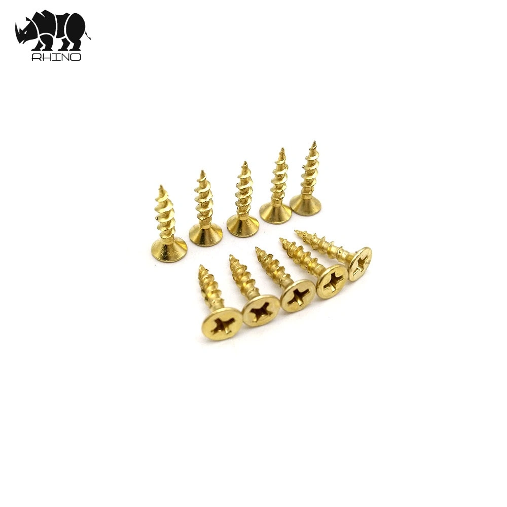 Brass Chipboard Screw, Self-Tapping Screw, Self-Drilling Screw