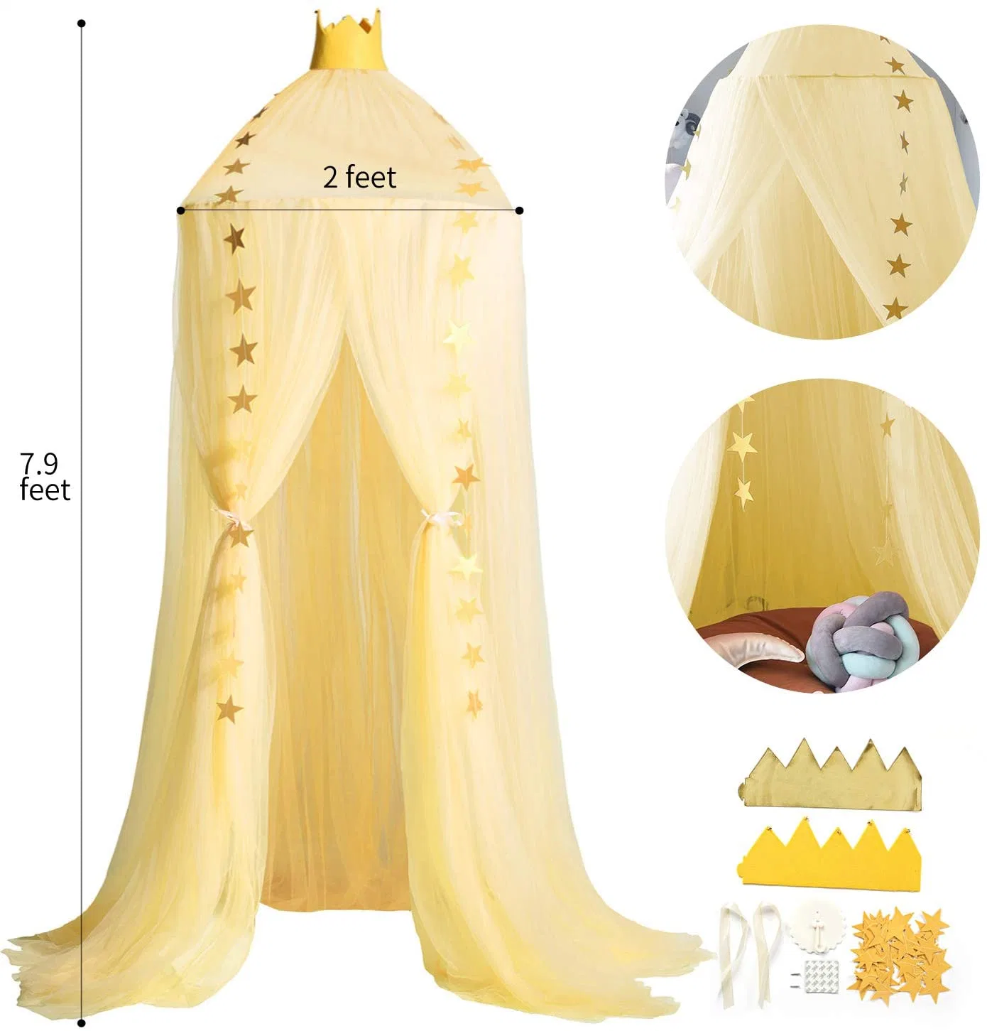 Round Children Room Decor Kids Hammock Bed Hanging Dome Dream Curtain Tent/ Baby Crib Netting Mosquito Net